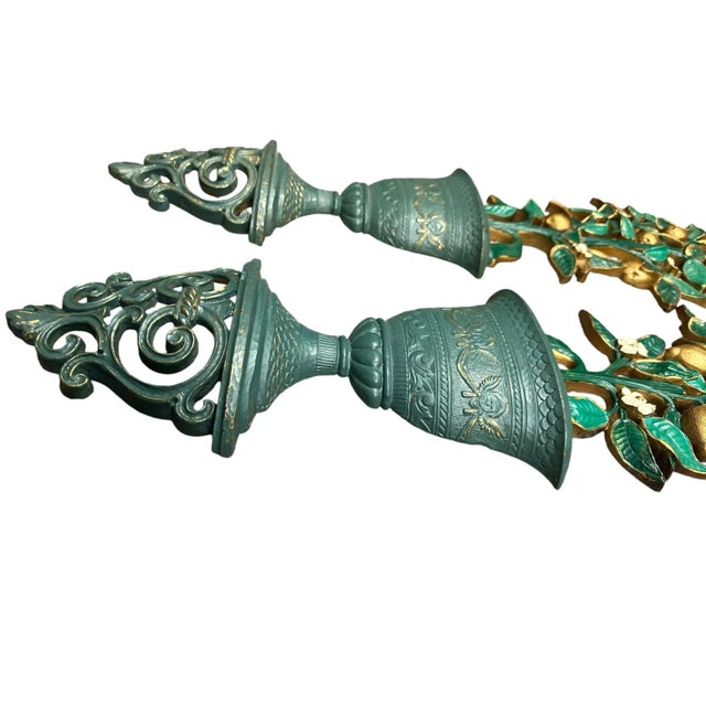 Lemon Topiary Tree Bas Relief Wall Hanging Art Decor Homco -a Pair For Sale - Image 4 of 11