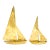 Vintage Nautical Brass Sailboat Sculptures a Pair – Mid-Century Modern / Coastal Style For Sale