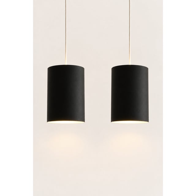 Cylinder Pendant Lamps by Eila & John Meiling for Louis Poulsen, Denmark, 1960s, Set of 2 For Sale - Image 12 of 12
