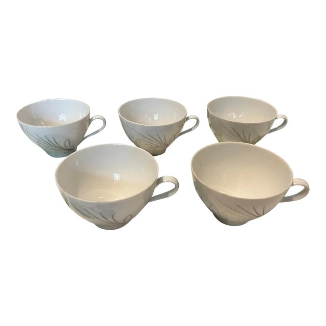 1930s Bavaria Germany Collection of Eschenbach Teacups- Set of 5 For Sale