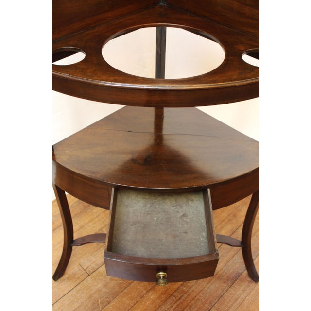 Wood Circa 1790 George III Period Corner Washstand, English For Sale - Image 7 of 9