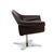 Brown Leather Hi-Cove Swivel Armchair by Molteni&C For Sale - Image 9 of 13