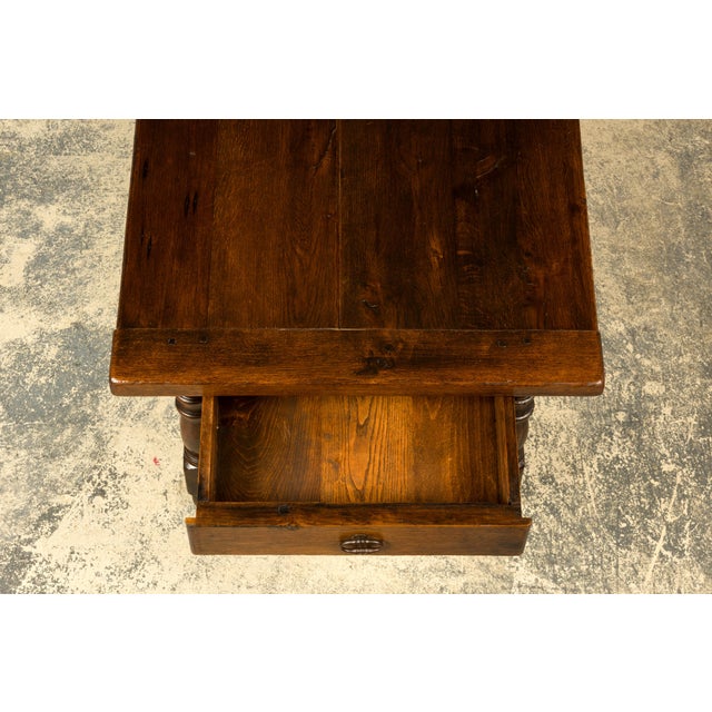 Early 19th Century French Louis XIII Style Oak Farmhouse Dining Table For Sale - Image 11 of 17