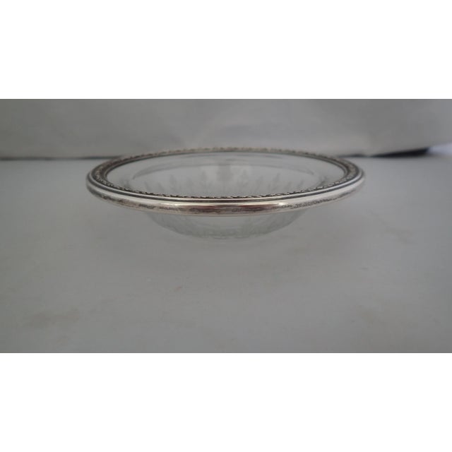 Traditional Cut Glass & Sterling Bowl For Sale - Image 3 of 6