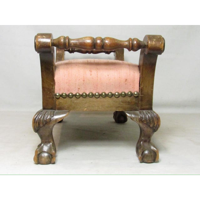 English Country Home Antique English Foot Stool For Sale - Image 4 of 13