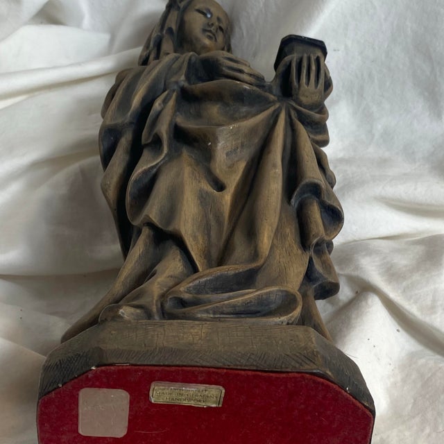 Large Pair of Vintage German Made Angelic Achetit Candle Holders Handmade For Sale In Palm Springs - Image 6 of 12