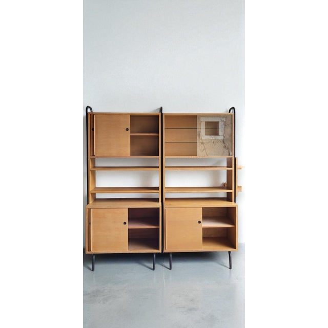 1950s Bookcase by Robert Charroy for Mobilor, 1950s For Sale - Image 5 of 15