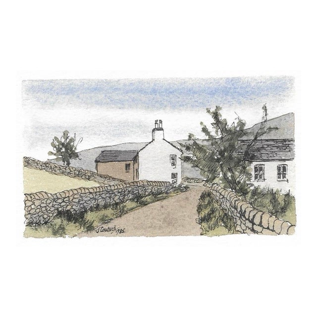 1985 John Coward Kettlewell Yorkshire England Watercolor For Sale