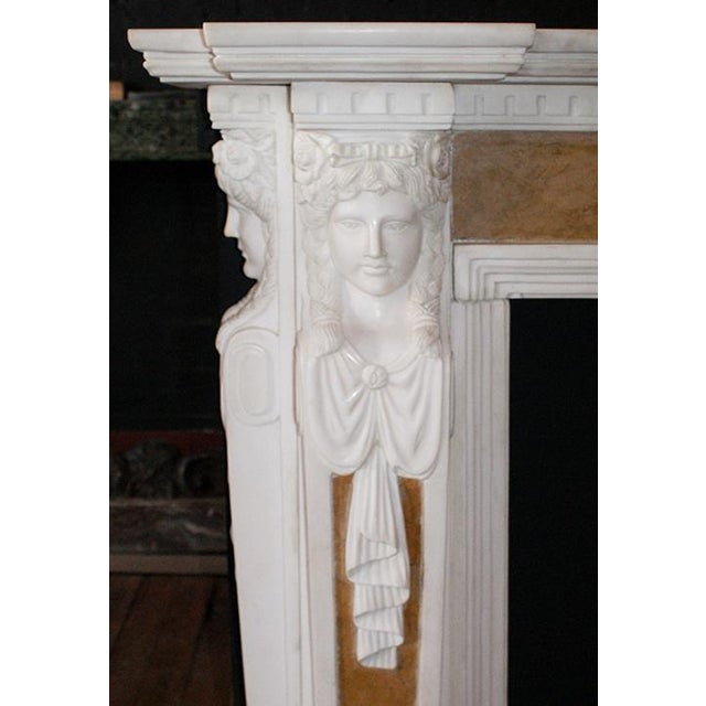 Antique Marble Mantel English Georgian Style For Sale - Image 4 of 7