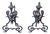 French Brass Andirons, Set of 2 For Sale
