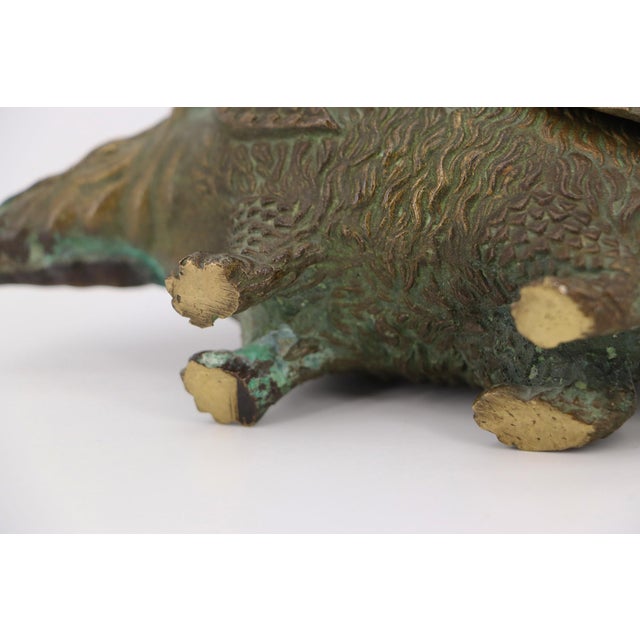 Bronze 19th Century Victorian Bronze Armadillo Inkwell For Sale - Image 8 of 15