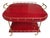 Bright Red Goatskin Bar Cart with Wings by Aldo Tura For Sale