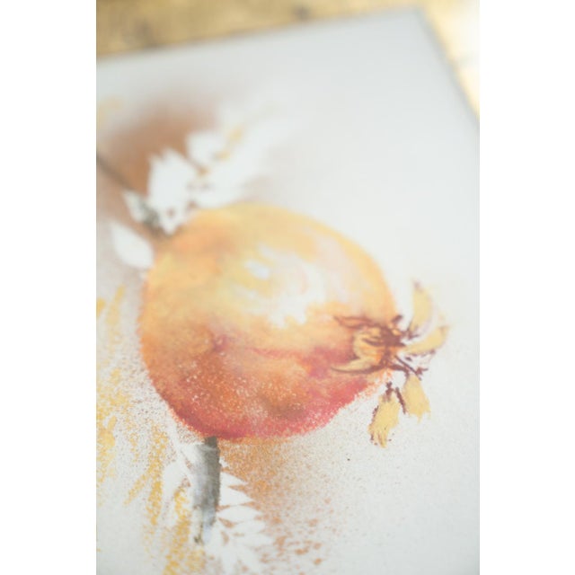 Still Lifes, 1970-1980, Watercolor and Gold Leaf, Set of 2 For Sale - Image 12 of 17
