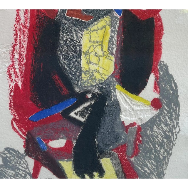 1980s Original Serge Helenon French Modernist Carborundum Engraving, Framed For Sale - Image 11 of 12