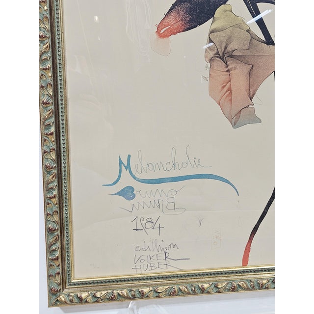 1980s Bruno Bruni, Melancholies, 1984, Lithography, Framed For Sale - Image 5 of 18