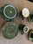 Green Late 20th Century Apilco Green + Gold Bistroware Demitasse Cups + Saucers, Set of Ten For Sale - Image 8 of 12