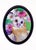 Flower Power by Corina St. Martin | Acrylic on Float Wood Panel Owl surrounded by flowers For Sale