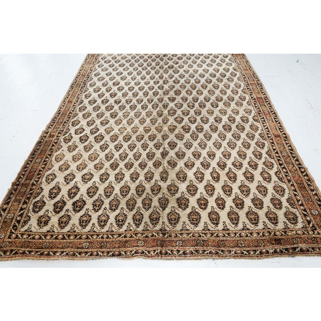 This distinguished antique Amritsar rug from early 20th-century India embodies the refined artistry of the regions...