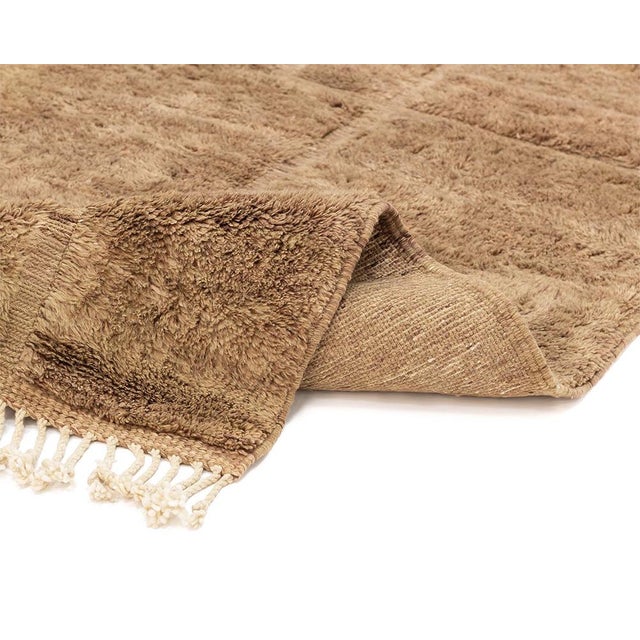 Textile Luxurious Hand-Knotted Moroccan Wool Rug | 11'7" X 8'2" | One of a Kind For Sale - Image 7 of 7