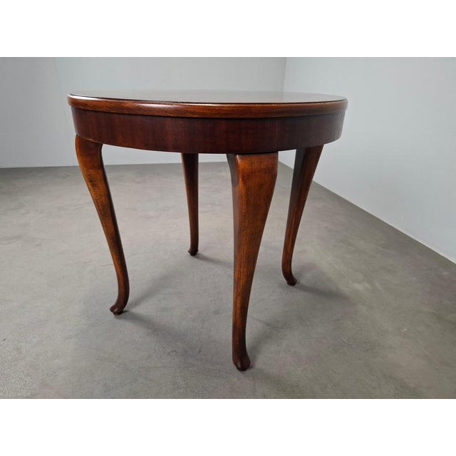 Art Deco Round Table in Wood and Veneer, Czechoslovakia, 1930s For Sale - Image 12 of 18