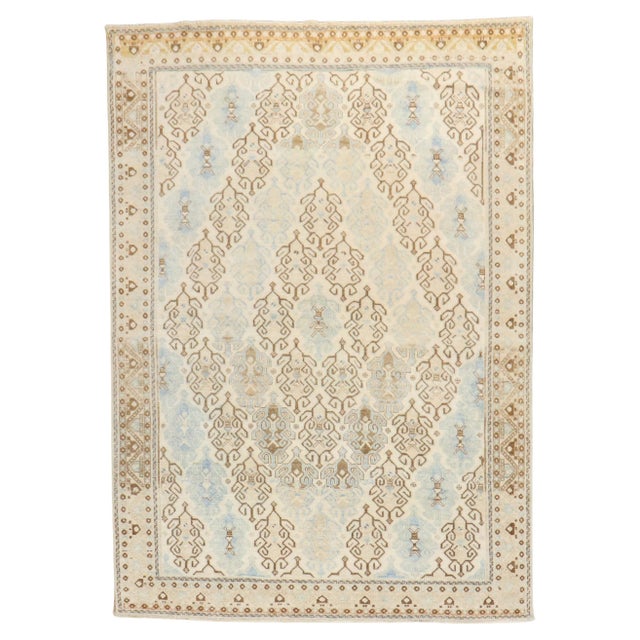 Textile Vintage Persian Kashan - 4'1" x 5'6" For Sale - Image 7 of 18
