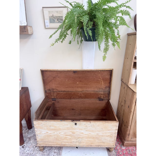 19th Century Antique Grain Painted Blanket Chest For Sale - Image 10 of 12