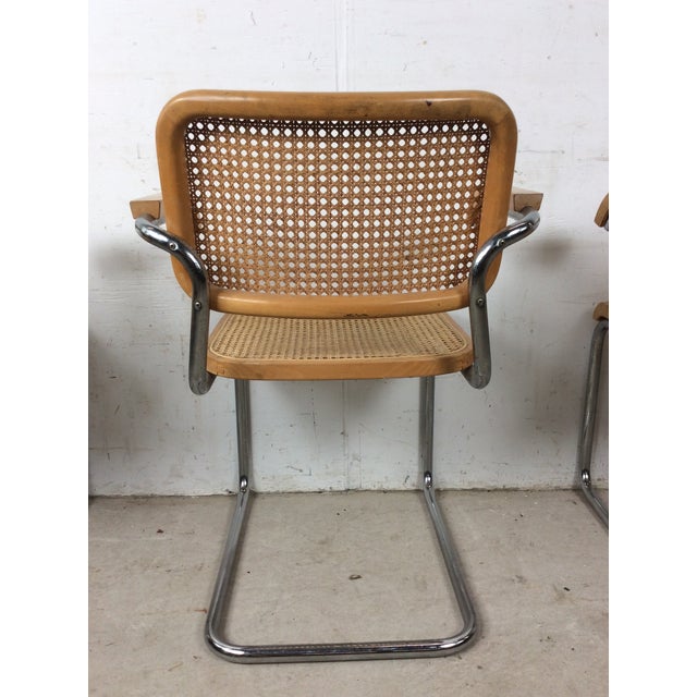 Set of 3 Mid Century Modern Cesca Chairs by Marcel Breuer For Sale - Image 16 of 17