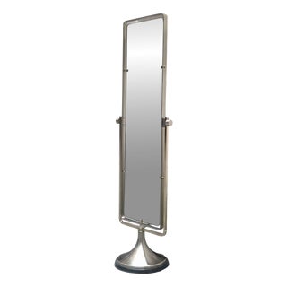 Chrome-Plated Brass Floor Standing Cheval Mirror, Italy, 1960s For Sale