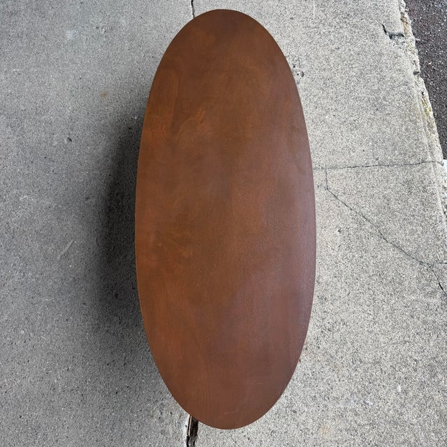 Mid 20th Century Refinished Mid Century Modern Walnut Surfboard Coffee Table For Sale - Image 5 of 9