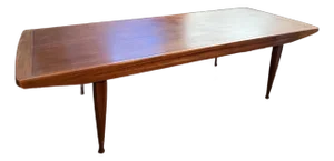 Mid 20th Century Walnut Coffee Table Vintage McM