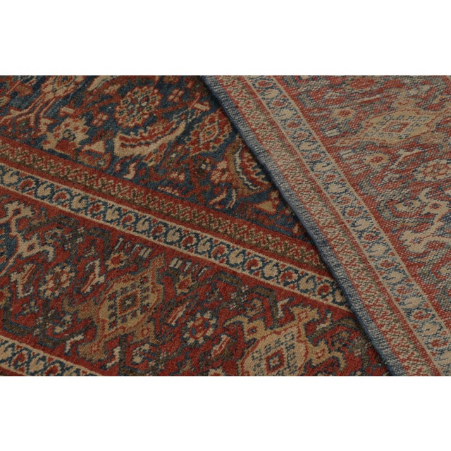 Beige Antique Sultanabad Persian Rug, Red and Beige-Brown Floral Pattern - Rug & Kilim For Sale - Image 8 of 8