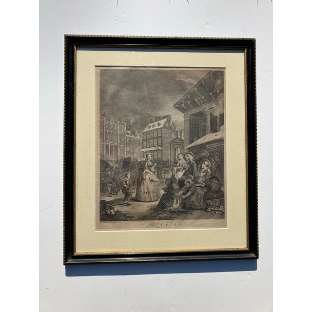 Gray Antique Hogarth Engraving Dated 1739 For Sale - Image 8 of 8