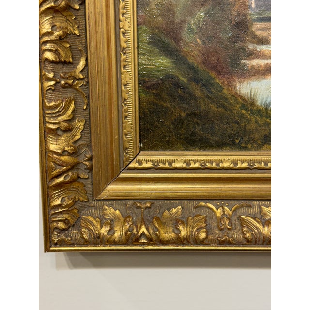 Textile French Oil on Canvas For Sale - Image 7 of 9