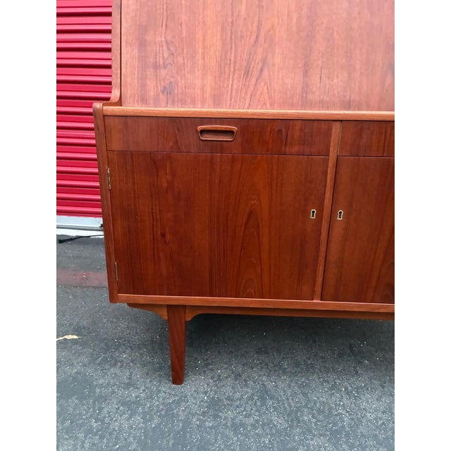 Vintage Mid Century Danish Modern Teak Bookcase/Secretary Desk by Hp Hansen For Sale In San Diego - Image 6 of 12