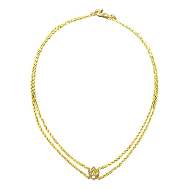 Antique Victorian Gold-Filled Pocket Watch Chain With Opal & Seed Pearl Slider For Sale