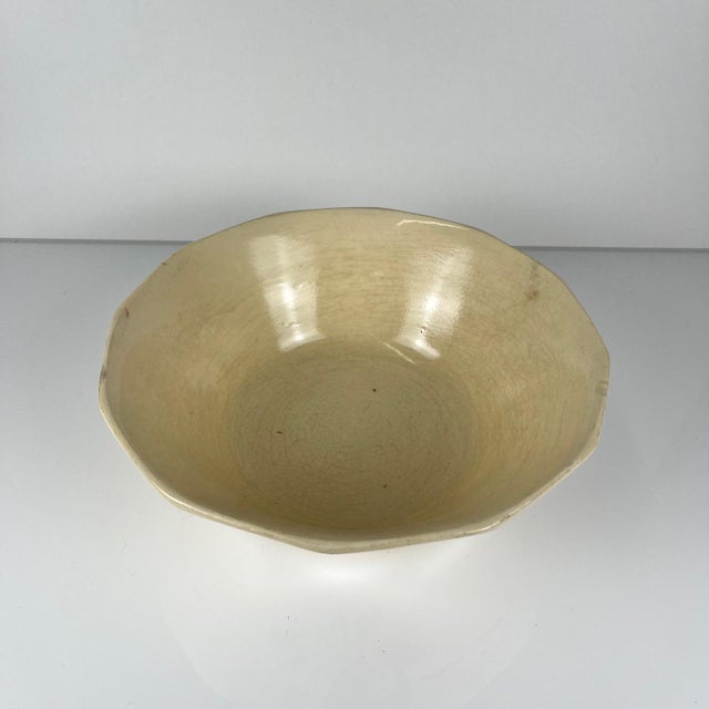 20th Century Salad Bowl with Floral Motif from Sarreguemines, 1920s For Sale - Image 3 of 10
