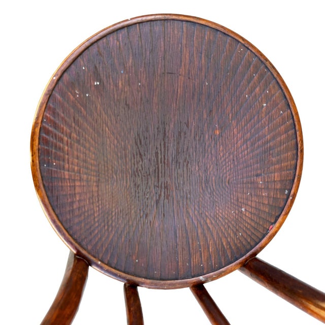 Early 20th Century Vienna Secession Cherry Bent Oak & Pressed Wood Side Chairby Jacob & Josef Kohn For Sale - Image 9 of 14