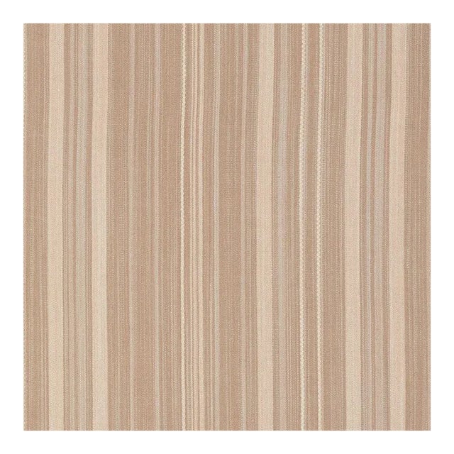 Schumacher Cajamarca Stripe Fabric in Natural For Sale