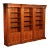 Francesco Molon Italian Neoclassical Style Burlwood Triple Bookcase For Sale