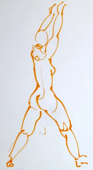Kei Mitsuuchi, French Ink Drawing - Couleur Nude