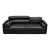 Black Leather Sofa by A. Mariani, Italy – Pace Collection, C. 1990 For Sale