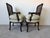1970s Vintage French Louis XV Style Carved Walnut & Cane Back Arm Accent Chairs – A Pair For Sale - Image 5 of 12