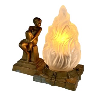 1930s Art Deco Frankart Style Nude Boudoir Lamp For Sale