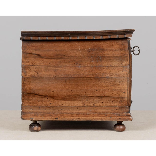 Wood 19th Century Spanish Walnut Wedding Coffer or Marriage Chest For Sale - Image 7 of 12
