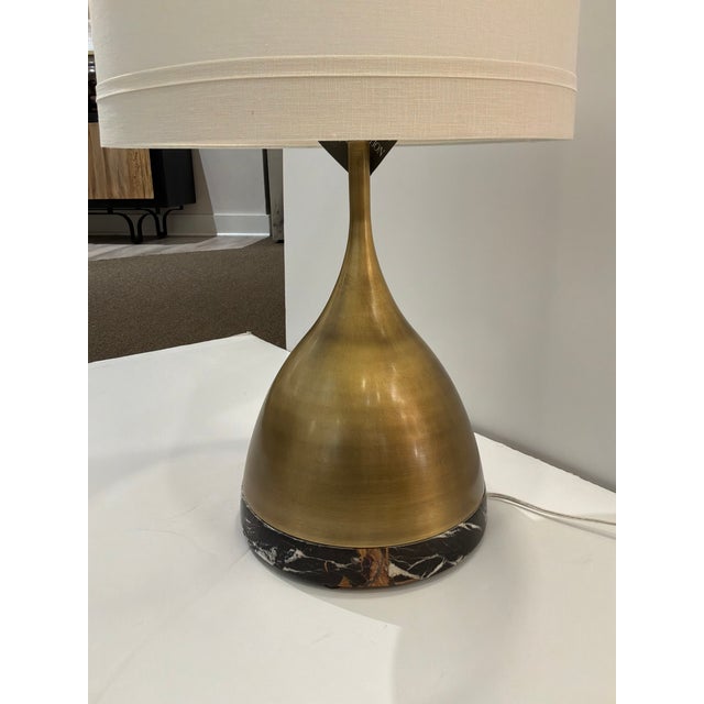 Revelation Kiss Marble & Brass Table Lamp For Sale In Atlanta - Image 6 of 6