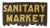 1940s Vintage Wood Sanitary Market Sign For Sale