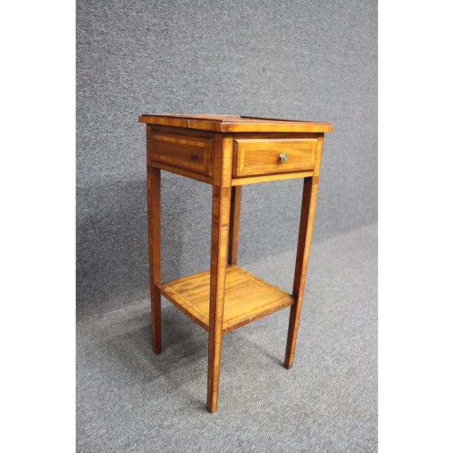 French Aimone Mahogany & Satinwood Nightstand For Sale - Image 3 of 10