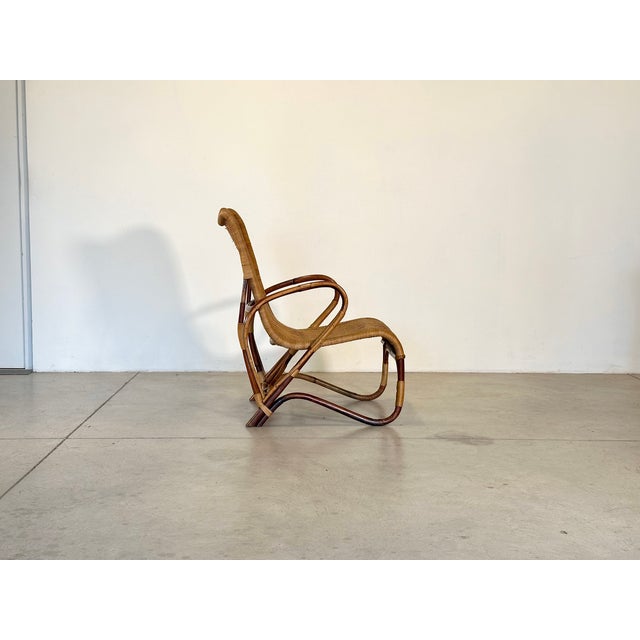 Vintage Wicker and Bamboo Lounge Set, 1960s, Set of 3 For Sale - Image 14 of 18