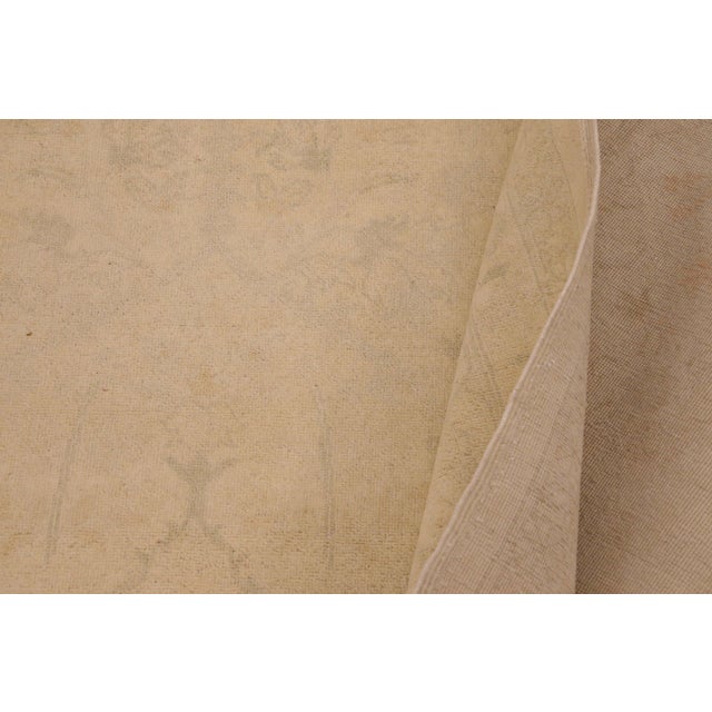 Beige Sunfaded Beige/Beige Wool Rug - 9'2'' X 12'1'' For Sale - Image 8 of 10