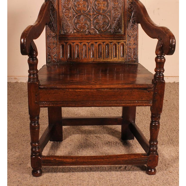 Rare armchair called joined arm chair from the beginning of the 17th century Charles I period. We see it from the same...